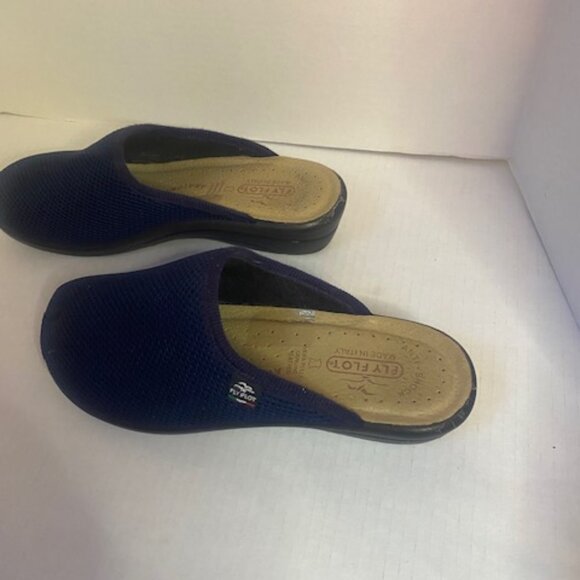 Fly Flot Women's Shoes Slides Mules Sandals Navy Blue Mesh Slip On Casual 8 - Picture 4 of 6